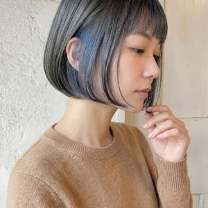 黒髪ボブのインナーカラー15選！人気色・髪型・年代別をまとめてチェック